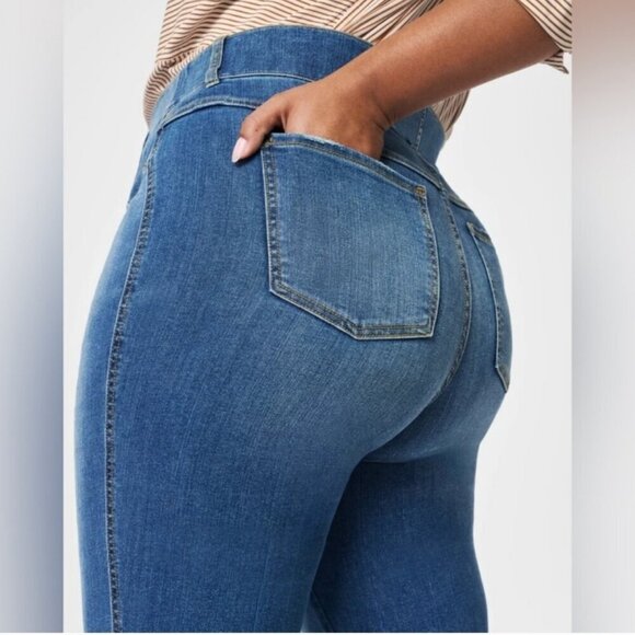 Spanx Straight Leg Pull On Jeans Size 1X - Picture 3 of 12